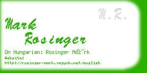 mark rosinger business card